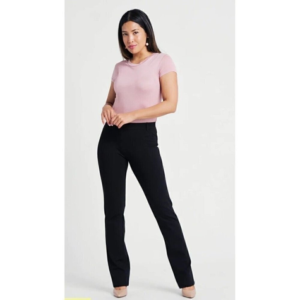 Betabrand Women's Sz SP  Classic Dress Pant Yoga Pants In Black Sz S Petite